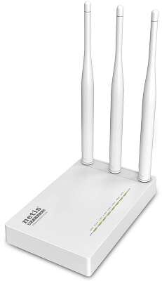 Netis WF2409E Wi-Fi роутер N300, до 300 Мбит/с, 2,4 ГГц, 802.11n, LAN 4x100 Мбит/с, белый, 3x5dBi внешние антенны