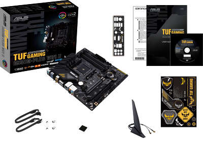 Материнская плата mATX LGAAM4 ASUS TUF GAMING B550M-PLUS WIFI II