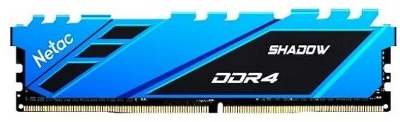 Оперативная память Netac Shadow 8GB DDR4-2666 (PC4-21300) C19 19-19-19-43 1.2V Memory module (DIMM) Blue
