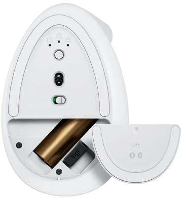Мышь беспроводная вертикальная Logitech Lift Vertical, WHITE/PALE GREY [910-006480]