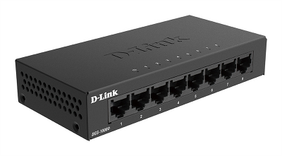 Коммутатор D-Link Неуправляемый коммутатор, 8x1000Base-T, корпус металл
