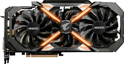 Видеокарта PCI-E NVIDIA GeForce GTX1080Ti 11GB DDR5X GigaByte AORUS [GV-N108TAORUS-11GD]