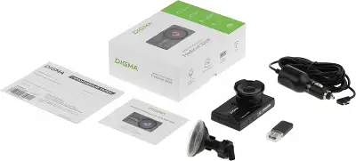Видеорегистратор Digma FreeDrive 300W черный 4Mpix 1440x2560 130гр.
