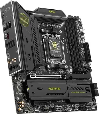 Материнская плата MSI MAG B850M MORTAR WIFI SocketAM5 AMD B850 4xDDR5 mATX AC`97 8ch(7.1) 5Gigabit RAID+HDMI