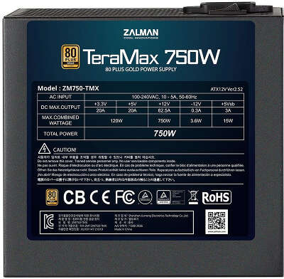 Блок питания 750W Zalman TeraMax ATX