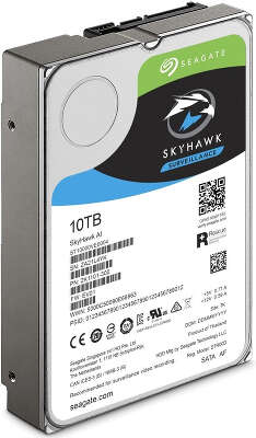 Жесткий диск SATA3 10Tb [ST10000VE0008] Seagate SkyHawk AI, 7200rpm, 256Mb