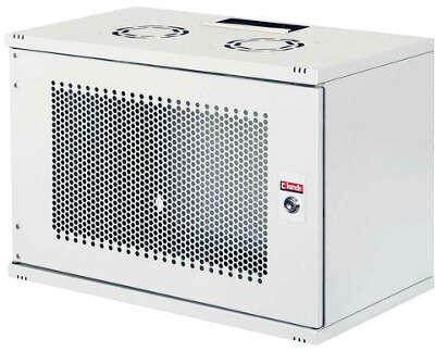 Шкаф коммутационный Lande NetBox Soho (LN-SH07U5430-LG-F0-3) настенный 7U 540x300мм пер.дв.перфор. задн.дв.стал.лист несъемн.бок.пан. направл.под закл.гайки 80кг серый 210мм 370мм IP20 сталь
