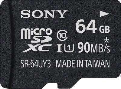 Карта памяти 64 Гб Micro SDXC Sony Class 10 [SR64UY3AT]