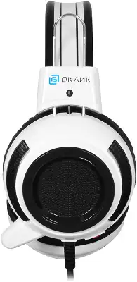Наушники с микрофоном Оклик HS-G300 ARMAGEDDON белый/черный 2.2м мониторные оголовье (361558)