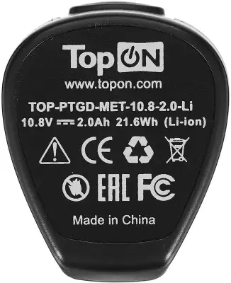 Батарея аккумуляторная TopON TOP-PTGD-MET-10.8-2.0-Li 10.8В 2.0Ач Li-Ion