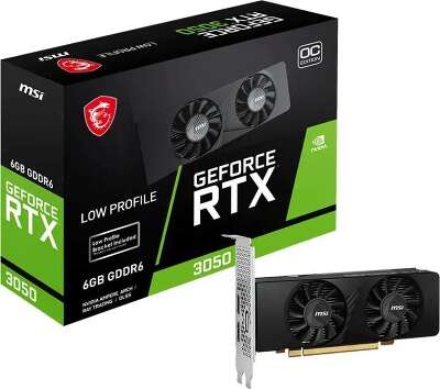Видеокарта MSI NVIDIA nVidia GeForce RTX 3050 LP 6G OC 6Gb DDR6 PCI-E 2HDMI, DP