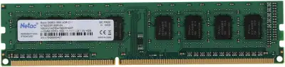 Память DDR3 4GB 1600MHz Netac NTBSD3P16SP-04 Basic RTL PC3-12800 CL11 DIMM 240-pin 1.5В dual rank Ret