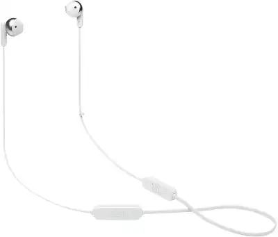 Гарнитура вкладыши JBL Tune 215BT белый беспроводные bluetooth шейный обод (JBLT215BTWHT)