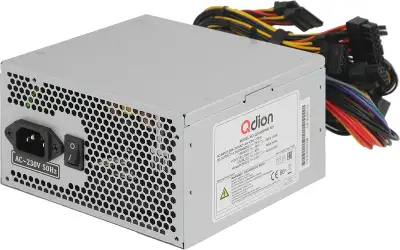 Блок питания Qdion ATX 650W Q-DION QD650-PNR 80+ 80+ 24pin APFC 120mm fan 5xSATA
