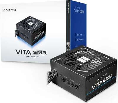 Блок питания Chieftec Vita SM3 BPX-850-C (ATX 3.1, 850W, 80 PLUS BRONZE, Active PFC, 120mm fan, Semi-modular Cable Management) Retail