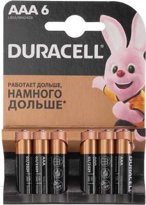 Комплект элементов питания AAA Duracell Basic (6шт в упаковке)