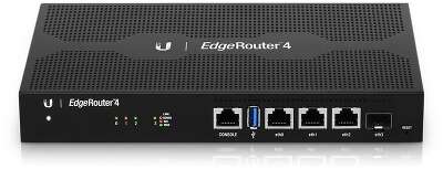 Маршрутизатор Ubiquiti EdgeRouter |ER-4| маршрутизатор 4 ядра (1 ГГц), 3х 1G RJ45, 1х SFP, (020657)
