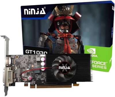 Видеокарта Ninja (Sinotex) GT1030 2GB GDDR5 64bit DVI HDMI 1FAN LP RTL {20} (607820)