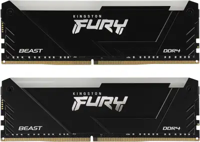 Память DDR4 2x16GB 3600MHz Kingston KF436C18BB2AK2/32 Fury Beast RGB RTL Gaming PC4-28800 CL18 DIMM 288-pin 1.35В dual rank с радиатором Ret