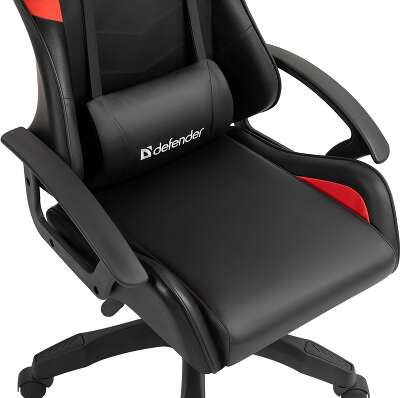 Кресло игровое Sharm класс-2 до 100кг экокожа черный/красный 64674 DEFENDER
