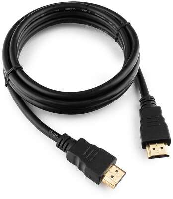 Кабель HDMI GEMBIRD/CABLEXPERT CC-HDMI4-6 черный (1.8м, v2.0, 19M/19M, позол.разъемы, экран, пакет) (CC-HDMI4-6)
