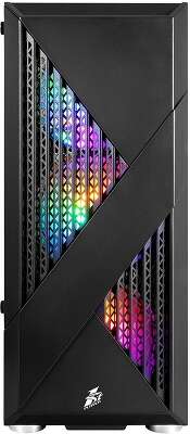 1STPLAYER Корпус FIREROSE F3-A Black / ATX, TG / 4x120mm LED fans inc. / F3-A-BK-4F1