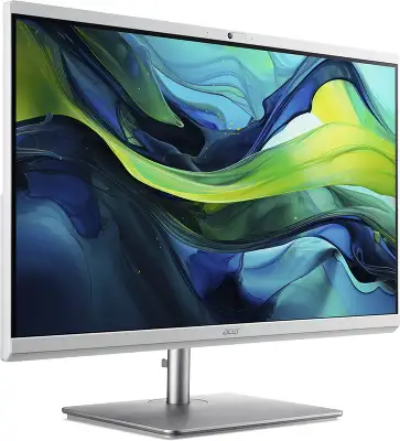 Моноблок Acer Aspire C27-195ES 27" Full HD Core Ultra 5 125U (1.3) 16Gb SSD512Gb Graphics CR Eshell GbitEth WiFi BT 65W клавиатура мышь Cam серебристый 1920x1080
