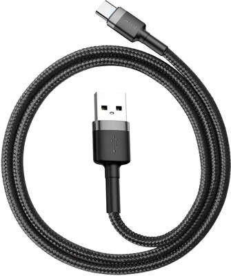 Кабель Baseus Cafule Cable USB to USB-C, 0.5 м, Black/Grey [CATKLF-AG1]