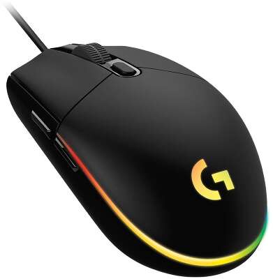 Мышь игровая Logitech G102 LIGHTSYNC Black |910-005808| черная, оптическая, 200-8000dpi, 2.1м USB 2.0, 6 программируемых кнопок, RGB подсветка, под обе руки