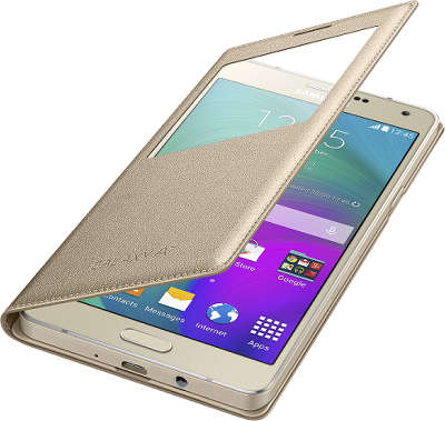 Чехол-книжка Samsung для Samsung Galaxy A700 S-View, золотой (EF-CA700BFEGRU)