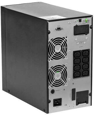 ИБП POWERMAN Online 2000, LCD, двойного преобразования, 2000ВА, 1800Вт, 8 штук IEC320 С13 с резервным питанием, USB, RS232, слот SNMP, разъем EPO, батарея 12В 9Ач 4 шт., 1 кабель для нагрузки C13/C14, 191 х 337 х 460 мм., 19.64 кг./ UPS POWERMAN Online 20
