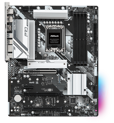 Материнская плата ASROCK B760 PRO RS, LGA1700, B760, 4*DDR5, 4*SATA, 3*M.2, 6*USB 3.2, 4*USB 2.0, Type-C, 3*PCIx16, 1*PCIx1, 1xM.2 (Key E), HDMI+DP, ATX