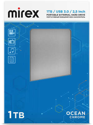 Внешний жесткий диск 1Tb [13630-UHDOCC10] (HDD) Mirex Ocean Chrome