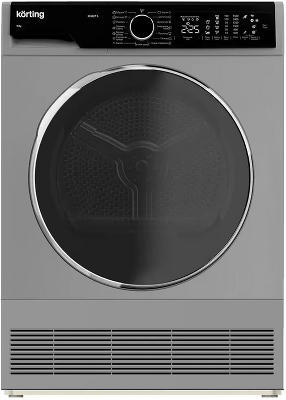 Сушильная машина Korting/ Сушильная машина , ГЛУБИНА 64 см,загрузка 10 кг, сенсорное управление в поворотным JOG регулятором, барабан PEARL, Цифровой дисплей с отображением времени до окончания программы, 15 программ, отложенный старт до 24-х часов, Контр