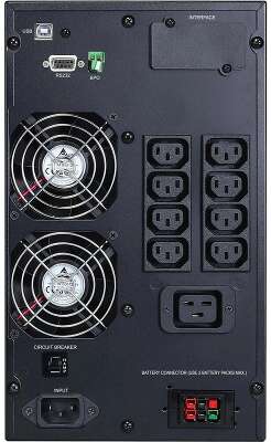 PowerCom Macan MAC-2000 ИБП {On-Line, 2000VA/2000W, Tower, IEC, LCD, Serial+USB, SNMPslot, подкл. доп. батарей} (1034862)