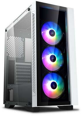 Корпус Deepcool MATREXX 55 V3 ADD-RGB WH 3F White, E-ATX, CPU Height 160mm, VGA max 370mm, USB 2.0 x 2, USB 3.0 x 1, Audio x 1, Mic x 1, int. 3.5"/2.5" x 2 , 2.5" x 2+2, Ext. 5.25" x 0