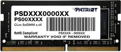 Модуль памяти DDR4 SODIMM 4Gb DDR2666 Patriot Memory Signature Line (PSD44G266641S)