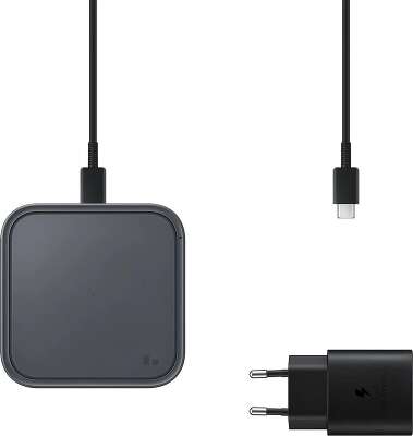 Беспроводное зар./устр. Samsung EP-P2400 2.77A (QC) USB Type-C для Samsung черный (EP-P2400TBRGRU)