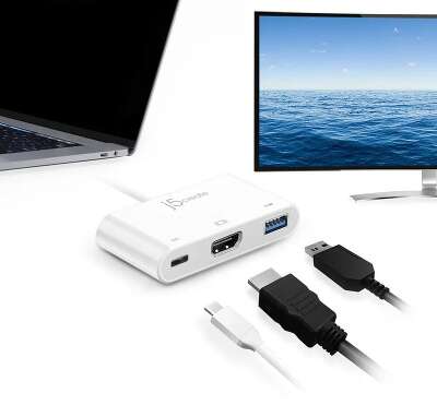 Переходник j5create USB-C на HDMI и USB Type-A 3.0/Power Delivery