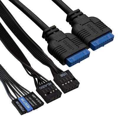 Корпус ExeGate BA-309U2-AA350, черный, mATX, 350W (EX286438RUS)