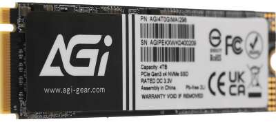 Твердотельный накопитель SSD AGI AI298 M.2 PCIe 4TB RETAIL-Color Box