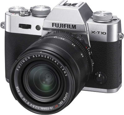 Цифровая фотокамера Fujifilm X-T10 Silver kit (XF 18-55 f/2.8-4)