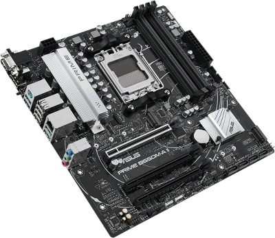 Материнская плата ASUS PRIME B650M-A II-CSM, AM5, B650, 4*DDR5, 4*SATA, 2*M.2, 4*USB 3.2, 4*USB 2.0, 4*PCIx16, DP+HDMI+VGA, mATX; 90MB1EH0-M0EAYC