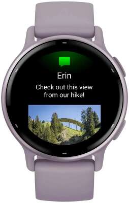 Garmin Vivoactive 5 - Orchid Спортивные часы 010-02862-13 Цвет орхидеи с металлическим безелем и силиконовым ремешком