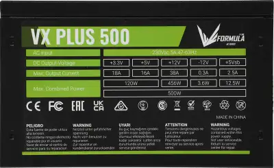 Блок питания 500W Formula ATX VX-500 PLUS