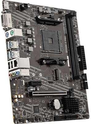 Материнская плата MSI B550M-A PRO B550, AM4, 2*DDR4, 1*PCIEx16, 1*PCIEx1, 1*M.2, 6*USB3.2Gen1, 6*USB2.0, 4*SATA3.0, 1G, DVI, HDMI, M-ATX, RTL