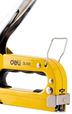 Мебельный степлер Deli DL1313 3-в-1. Для скоб 4-14мм D/U/T-типов. 0,6 кг. Полностью стальная конструкция
