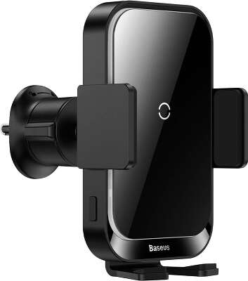 Автодержатель с беспроводной зарядкой Baseus Halo Wireless Charging Car Mount 15W, Black [SUDD000001]