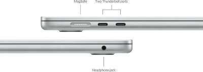 Apple MacBook Air 15" Silver (M4 10C CPU, 10C GPU/16Gb/512Gb SSD) (MW1H3LL/A)