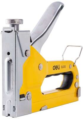 Мебельный степлер Deli DL1313 3-в-1. Для скоб 4-14мм D/U/T-типов. 0,6 кг. Полностью стальная конструкция